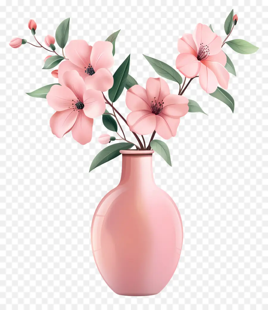 Pembe Vazo，Pembe çiçekler PNG