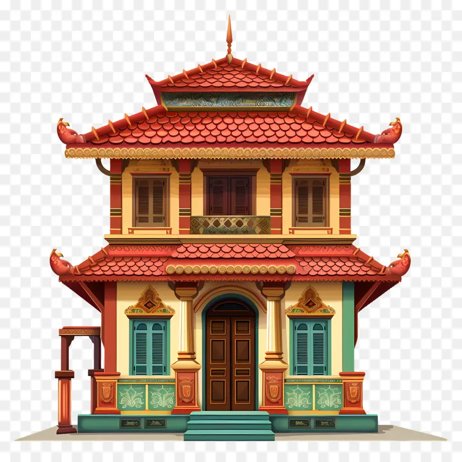 Kerala Evi，Geleneksel Çin Evi PNG