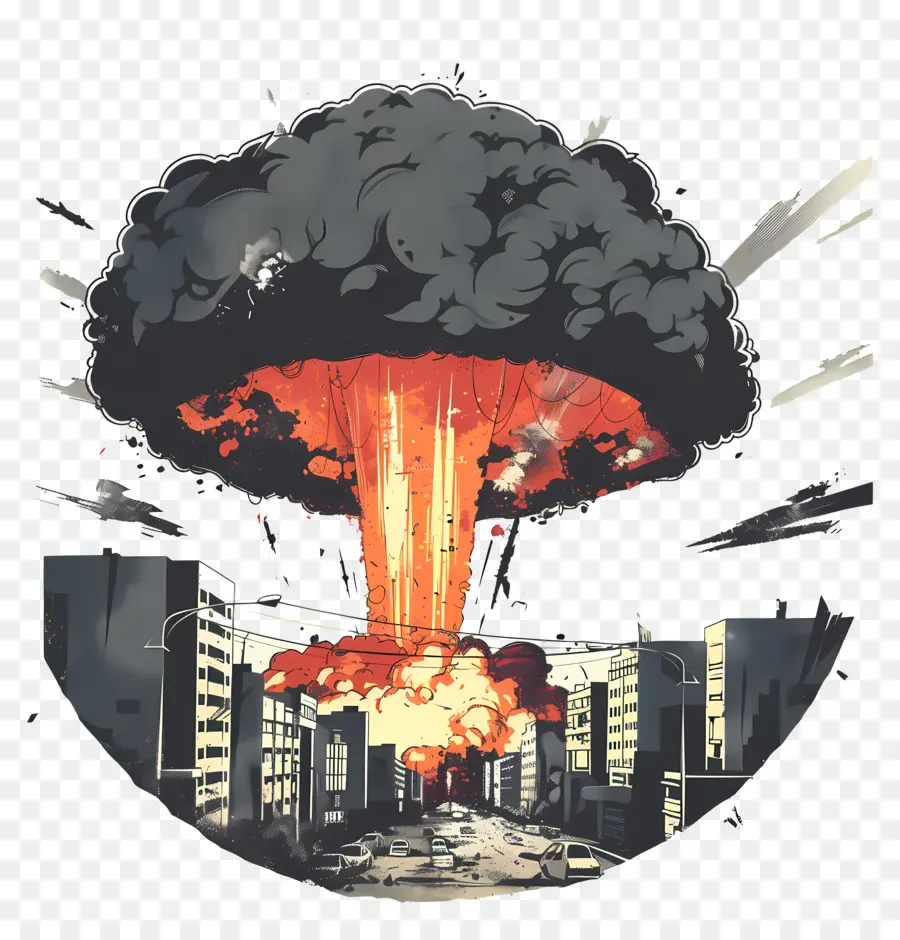 Nükleer Patlama，Atom Bombası Patlaması PNG