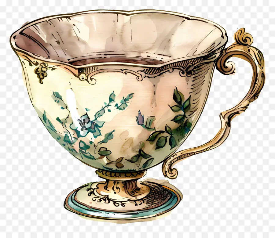 Çay Kupası，Vintage Çay Kupası PNG
