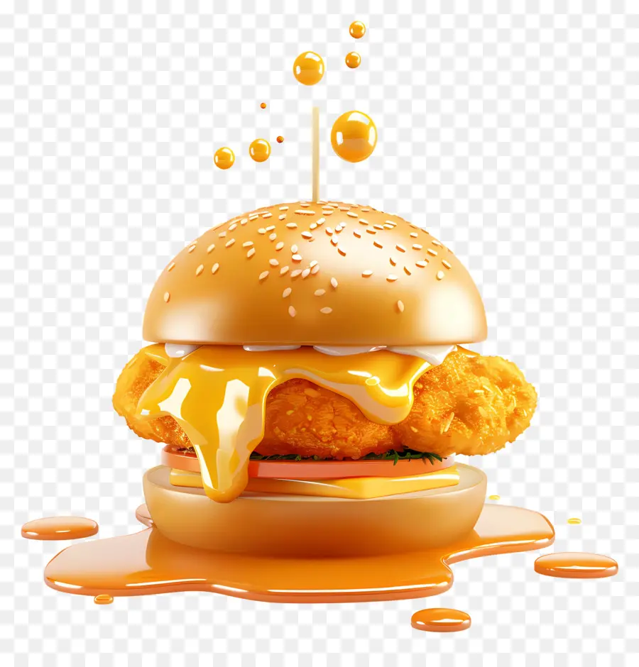 Tavuk Burger，Hamburger PNG