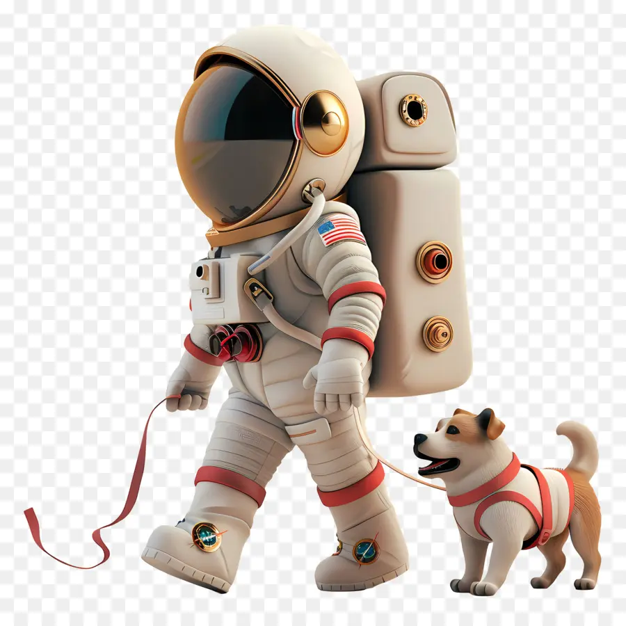 Astronot Yürüyen Köpek，Köpekli Astronot PNG