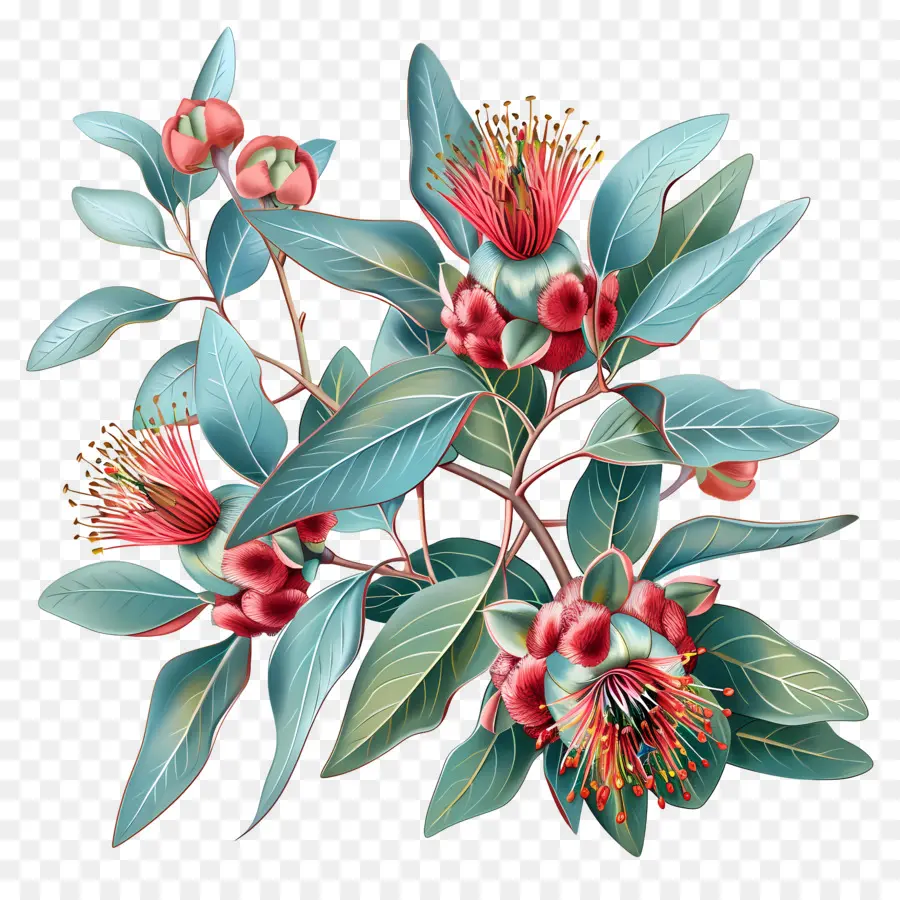 Okaliptüs çiçek，Avustralya Florası PNG