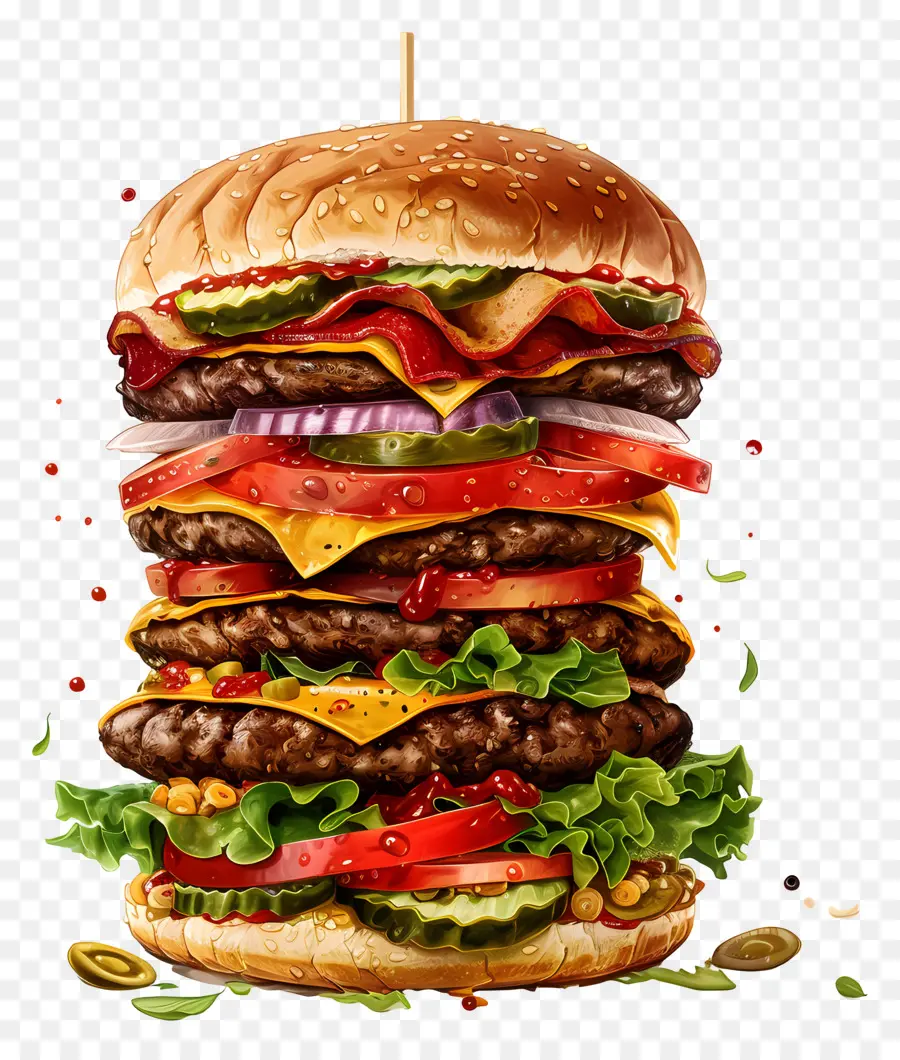 Büyük Burger，Hamburger PNG