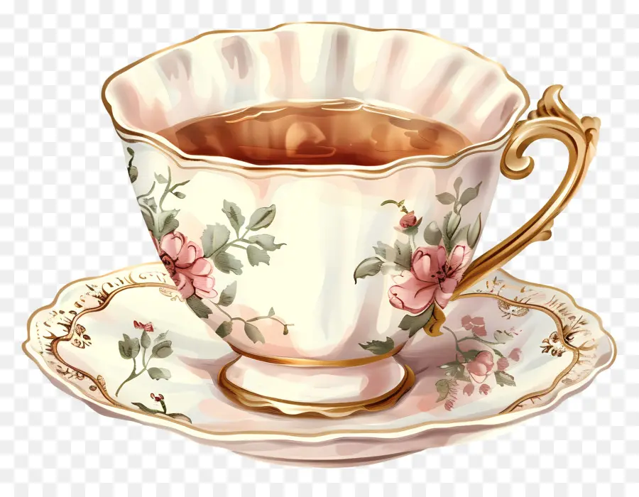 Çay Kupası，Vintage çay Fincanı PNG