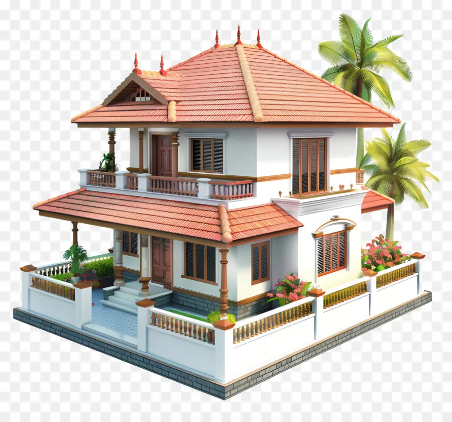 Kerala Evi，üçlü Ev PNG