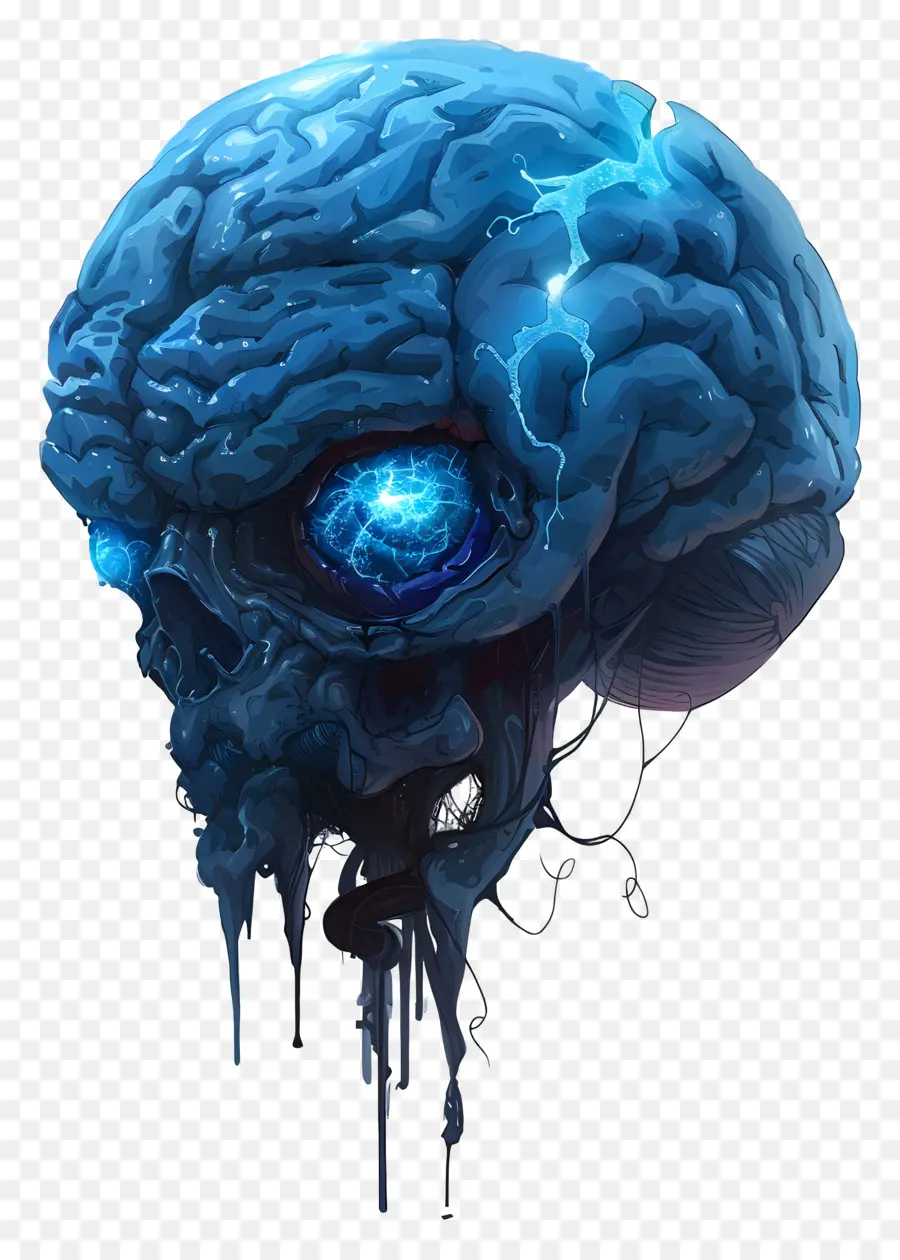 Mavi Beyin，Beyin Illüstrasyon PNG