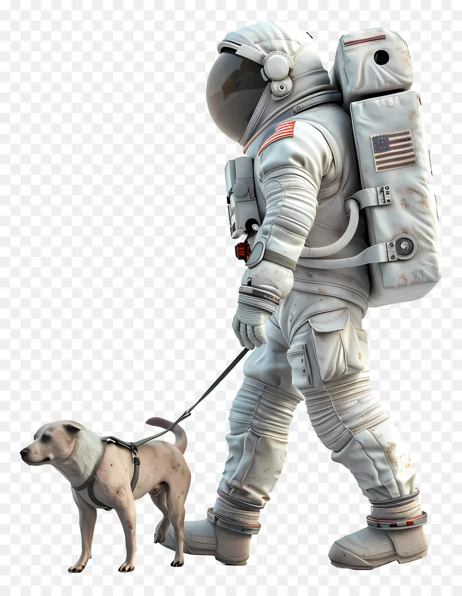 Astronot Yürüyüş Köpek，Uzay Elbisesi PNG