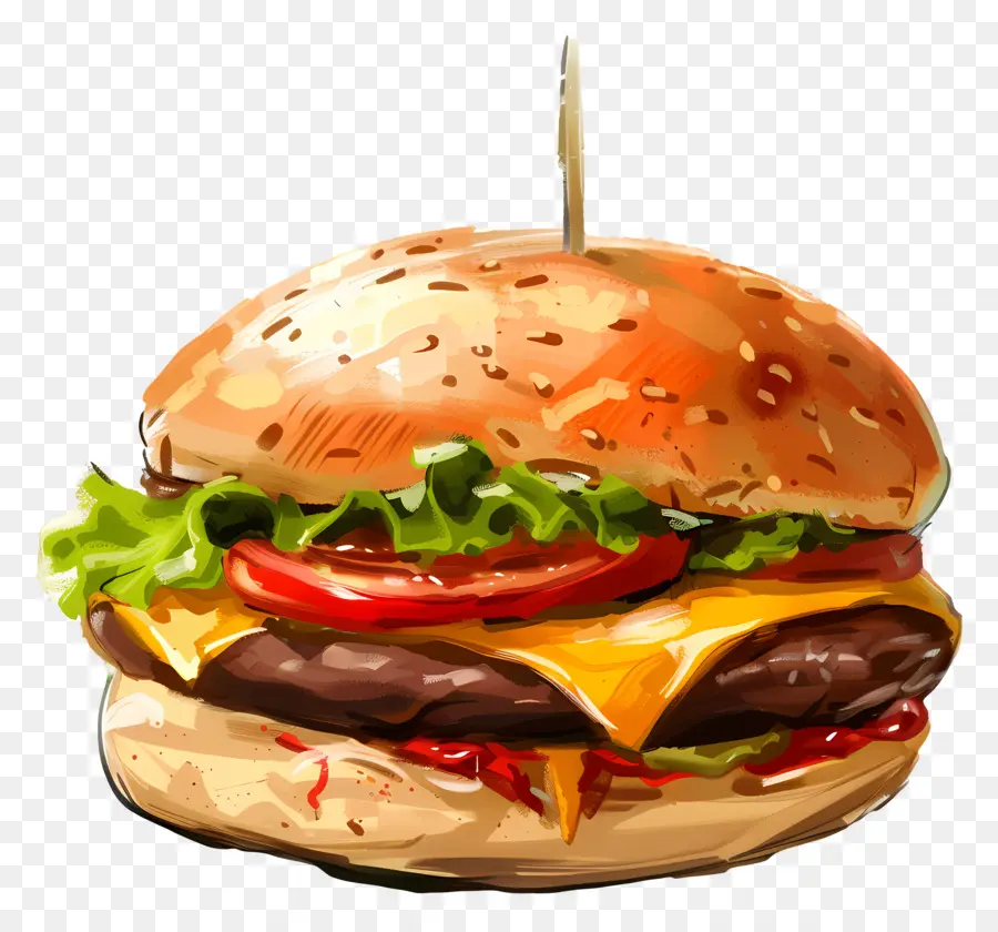 Peynirli Burger，Hamburger PNG