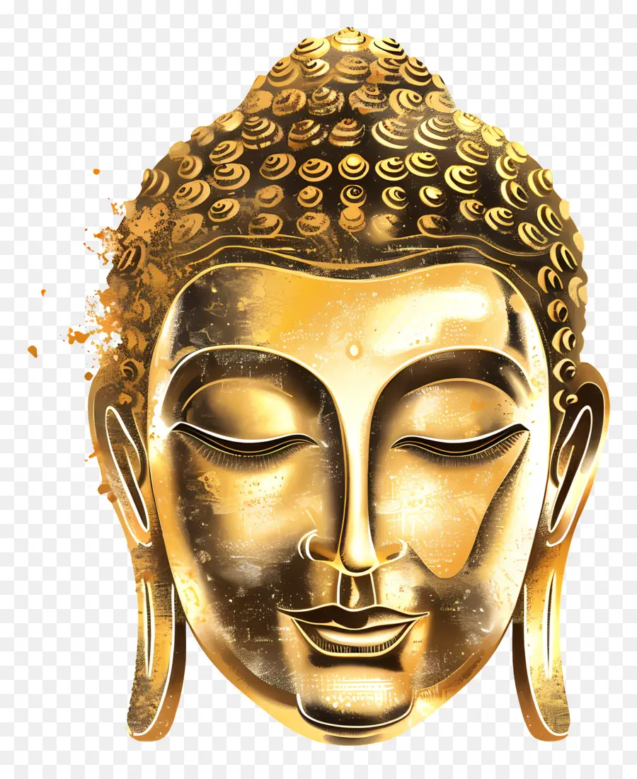 Buda Yüz，Altın Buda Kafası PNG