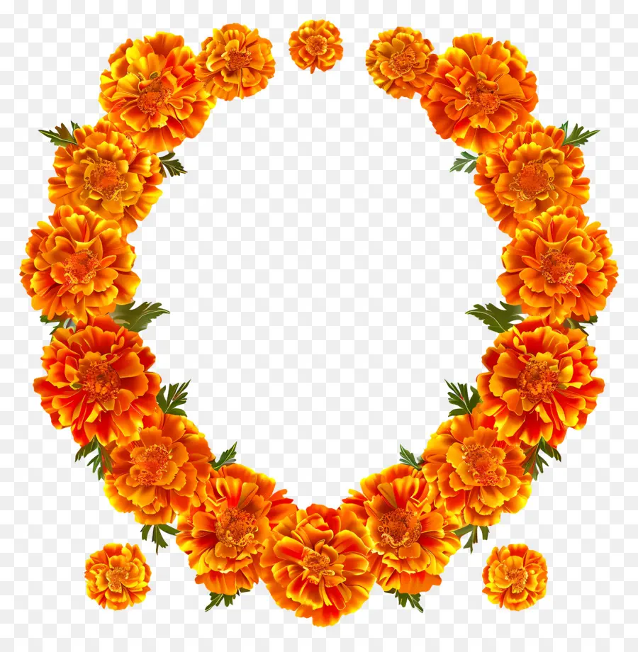 Marigold Çiçek Toran，Turuncu Marigold PNG
