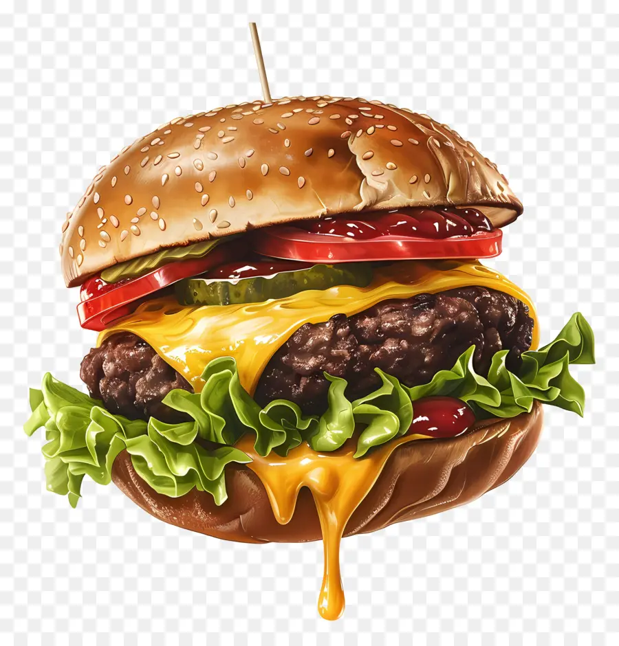Yüzen Burger，Hamburger PNG