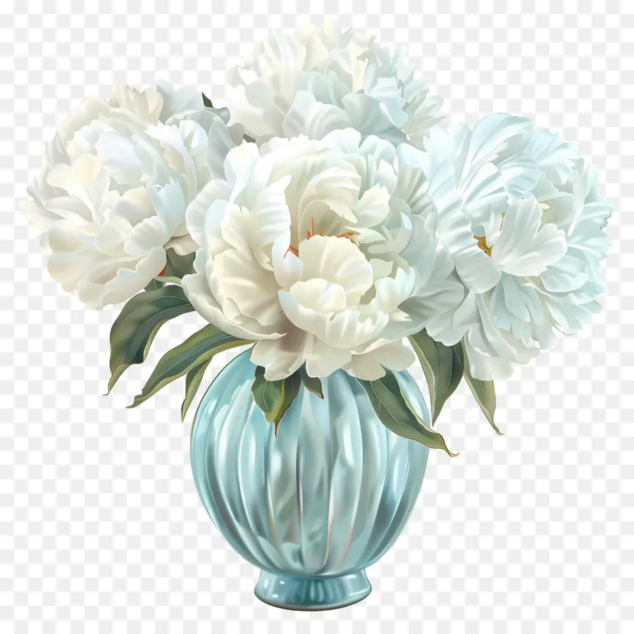 çiçek Vazosu，Beyaz şakayık PNG