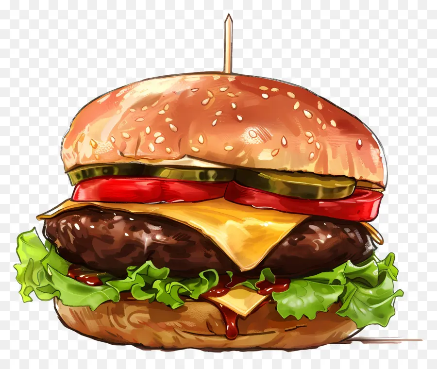 Büyük Burger，Hamburger PNG