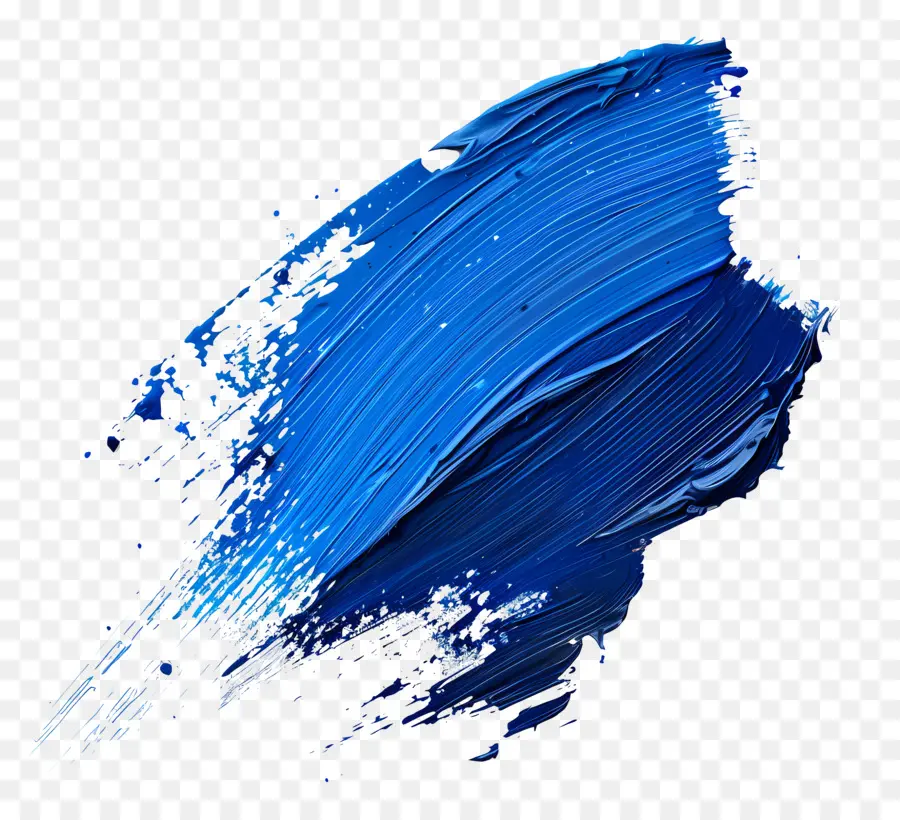 Mavi Boya Fırçası Vuruşu，Boya Fırçası PNG