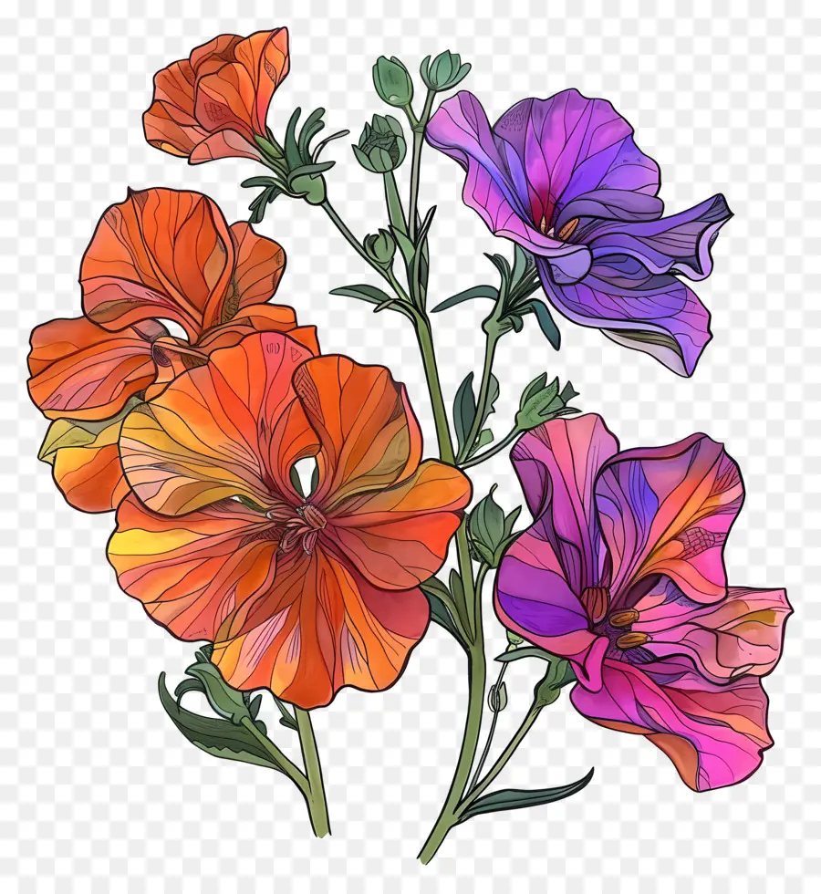 Nemesia çiçeği，çiçek Buketi PNG