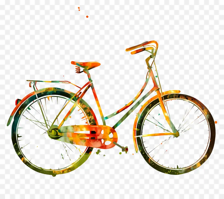 Dünya Bisiklet Günü，Boya Sıçramak PNG