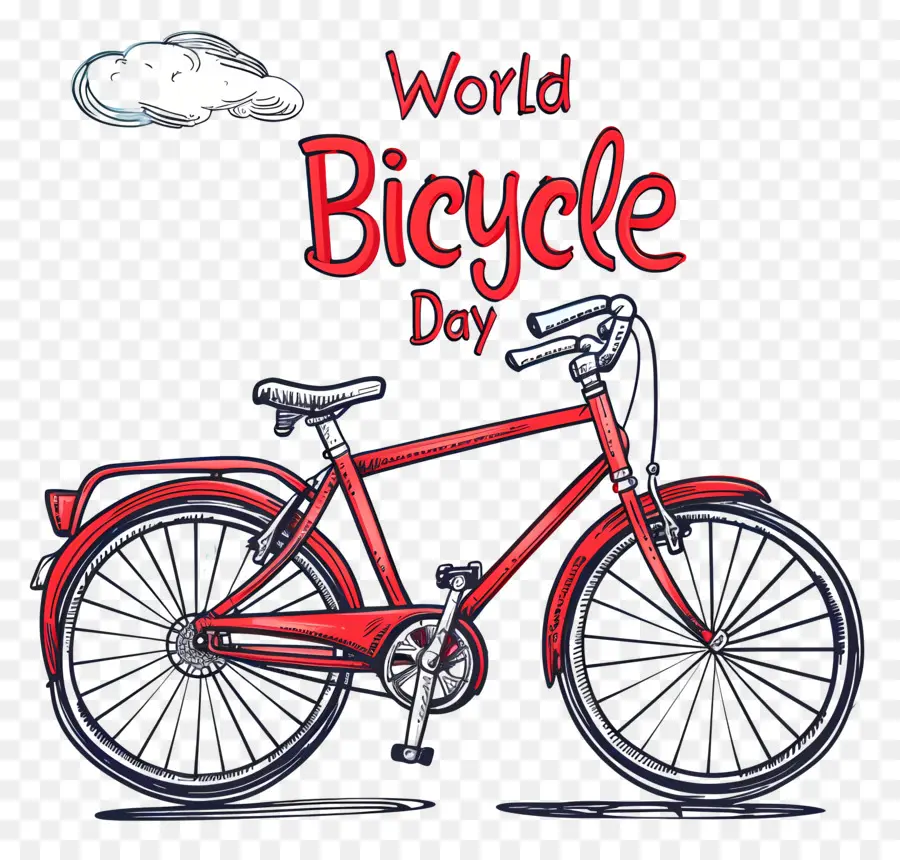 Dünya Bisiklet Günü，Kırmızı Bisiklet PNG