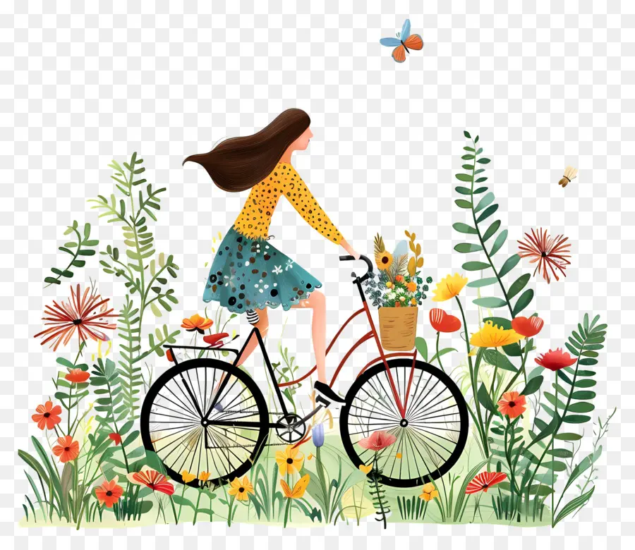 Dünya Bisiklet Günü，Kız PNG