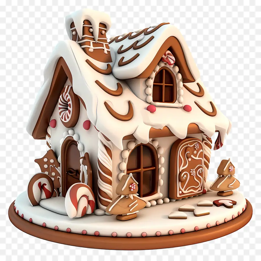 Gingerbread Evi，Noel Süslemeleri PNG