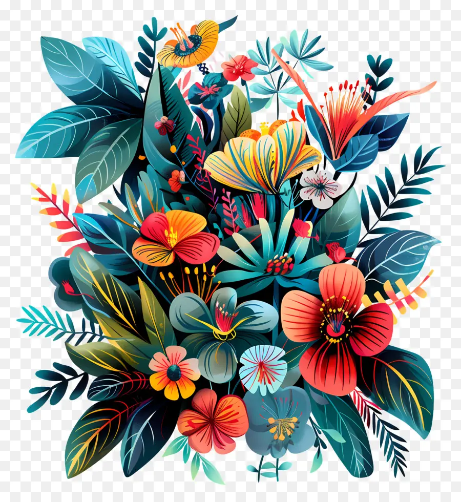 Yemyeşil Hayat，Tropikal çiçek PNG