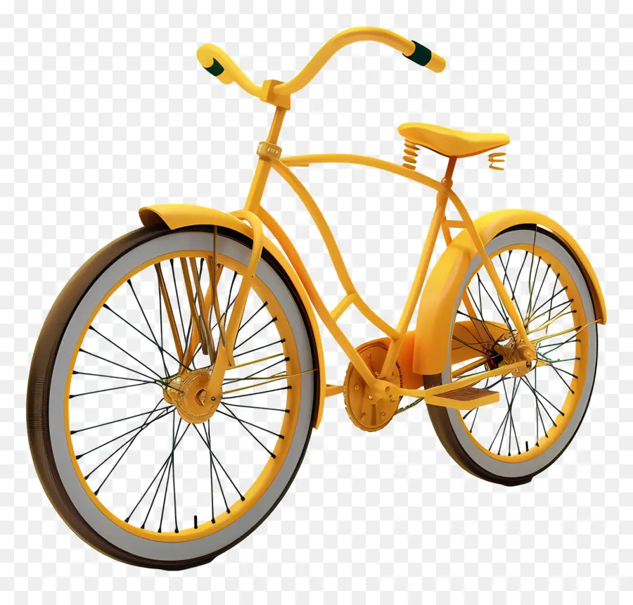 Dünya Bisiklet Günü，Sarı Bisiklet PNG