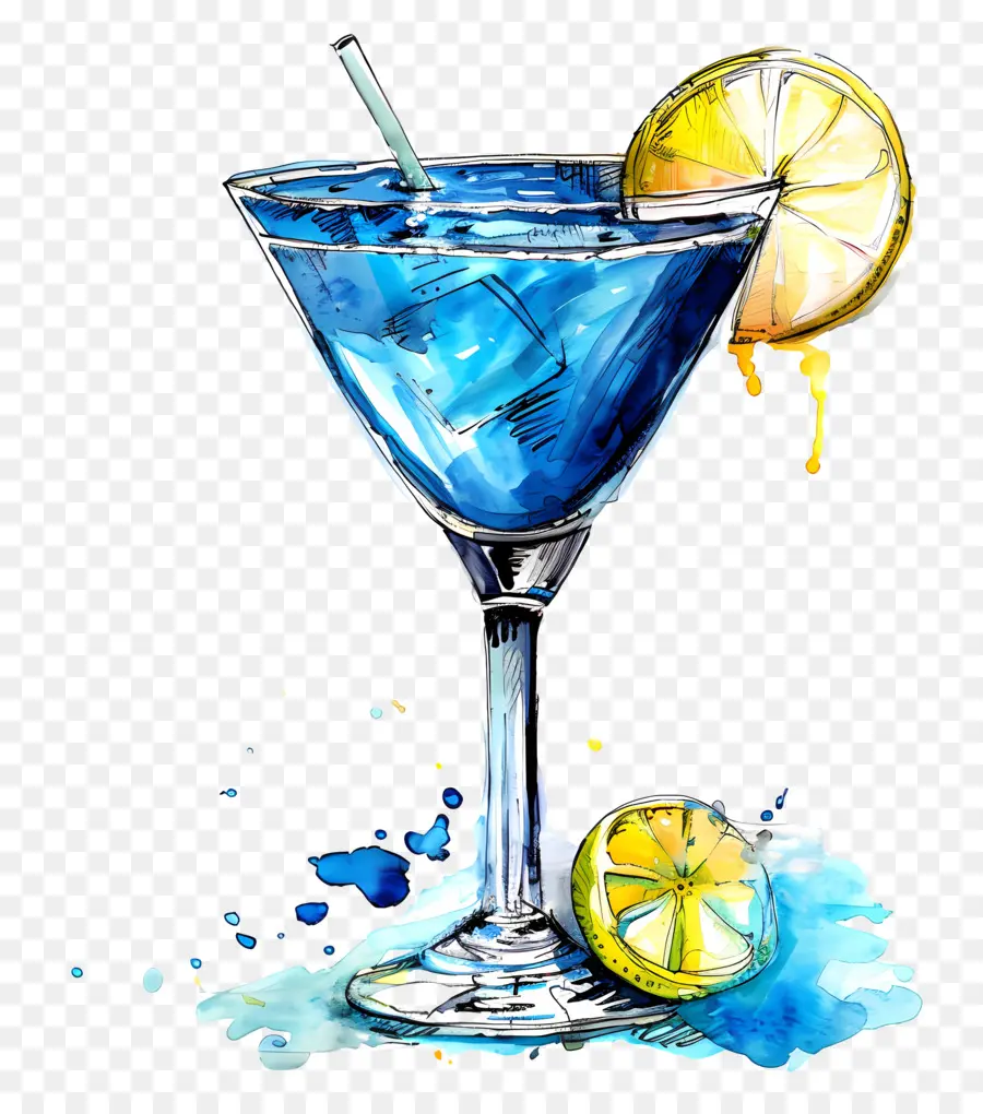 Mavi Kokteyl，Mavi Kokteyl Bardağı PNG