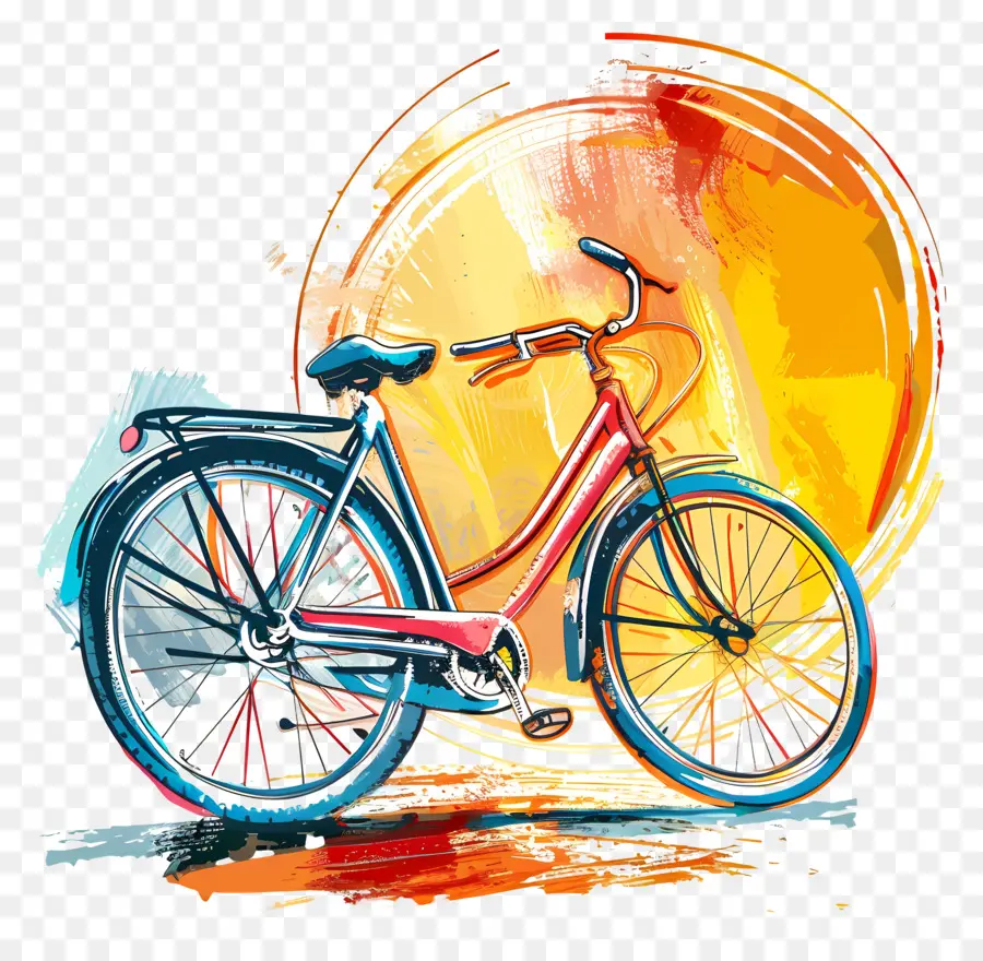 Dünya Bisiklet Günü，Kırmızı Bisiklet PNG