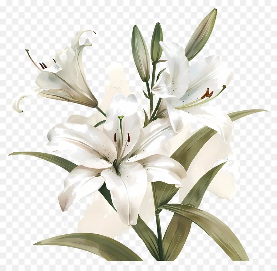 Lily Beyaz，Beyaz Lilyum PNG