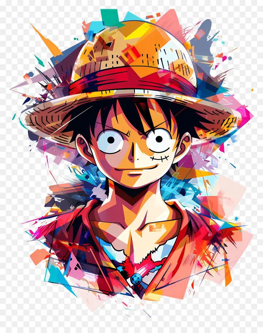 Anime Luffy，Hasır şapka PNG