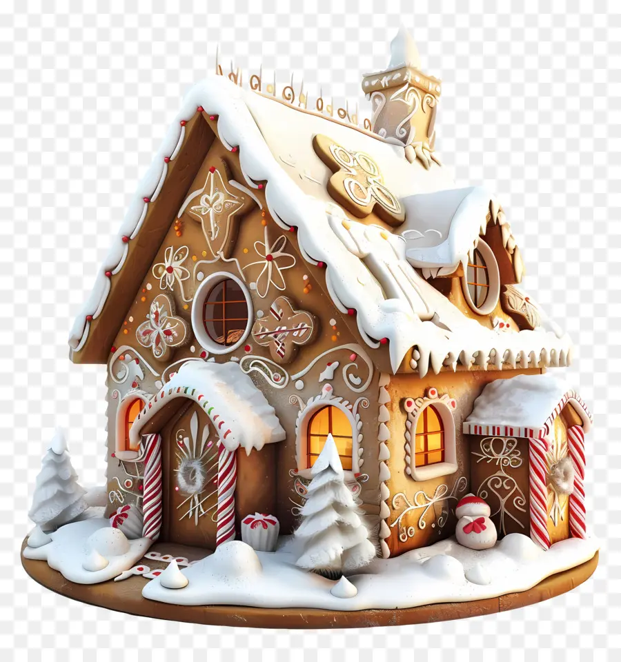 Gingerbread Evi，Tatil Evi PNG