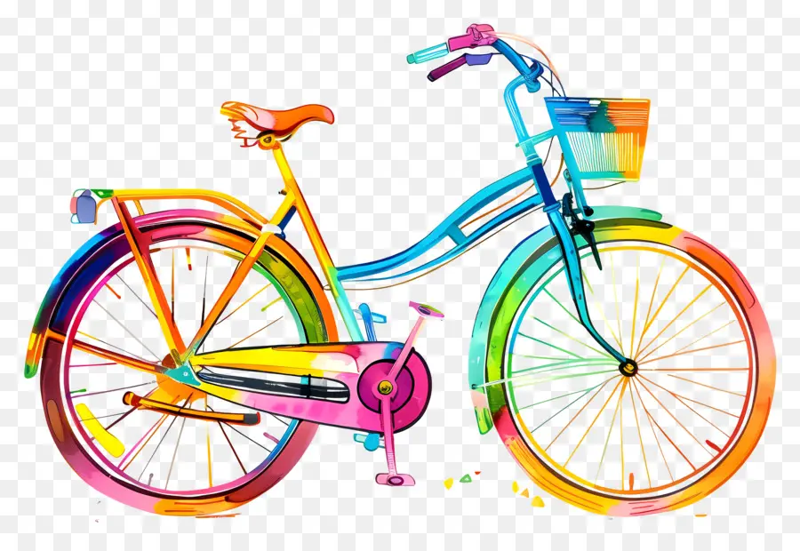 Dünya Bisiklet Günü，Renkli Bisiklet PNG