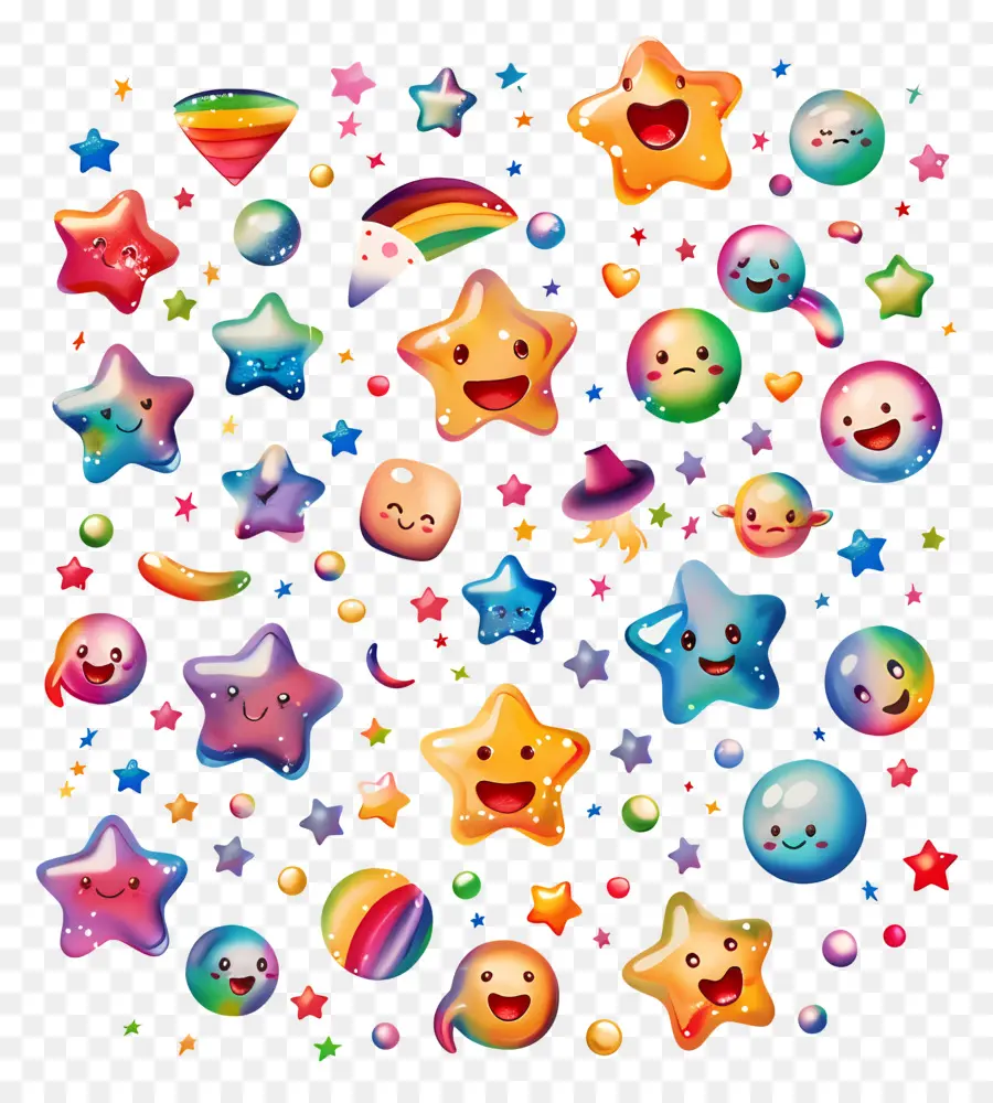 Emoji，çizgi Film Yıldızları PNG