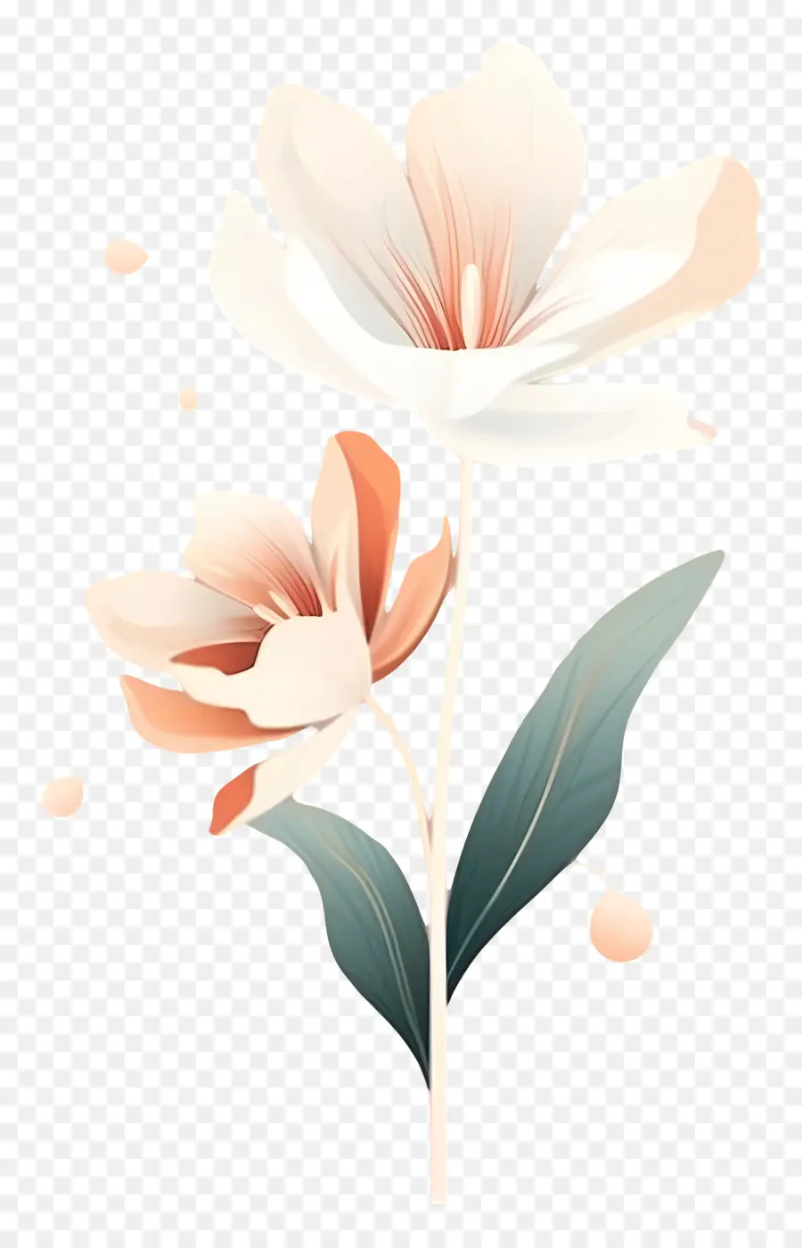Romantik çiçek，Beyaz çiçekler PNG