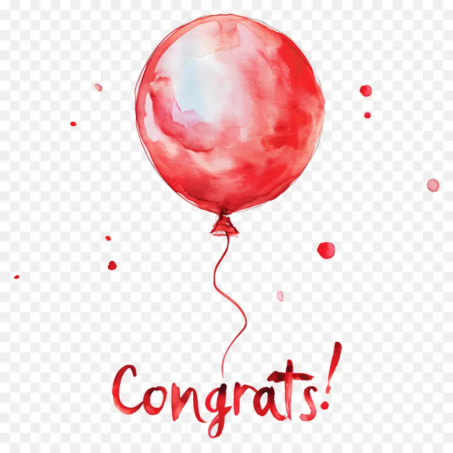 Tebrikler，Kırmızı Balon PNG