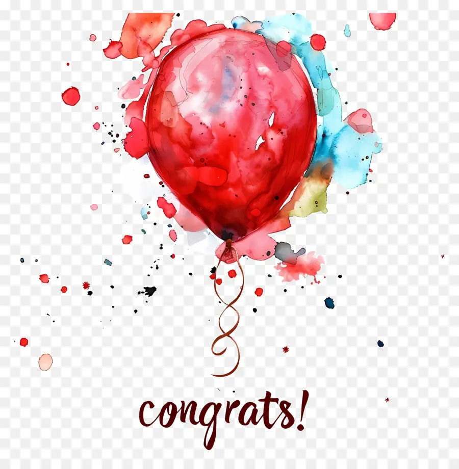 Tebrikler，Kırmızı Balon PNG