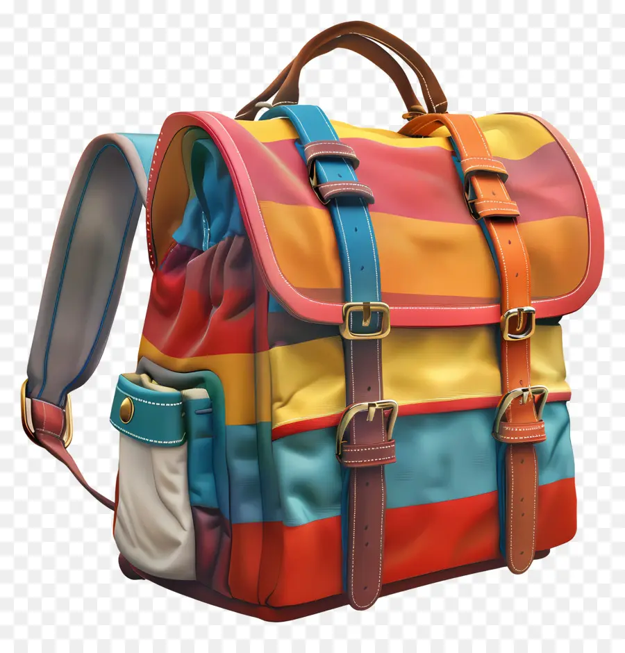 Okul çantası，Renkli Sırt çantası PNG