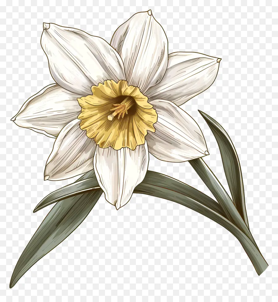 Nergis çiçeği，Beyaz çiçek PNG