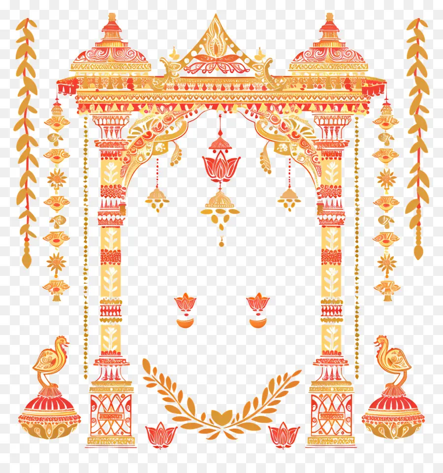 Hindu Düğün，Hint Tapınağı PNG