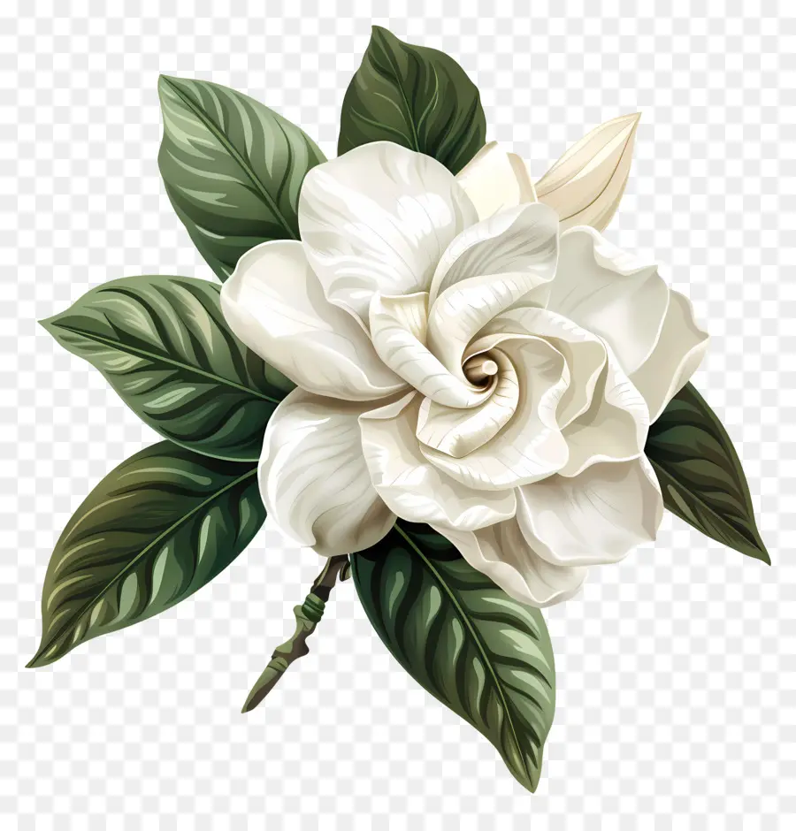 Gardenya çiçeği，Beyaz çiçek PNG