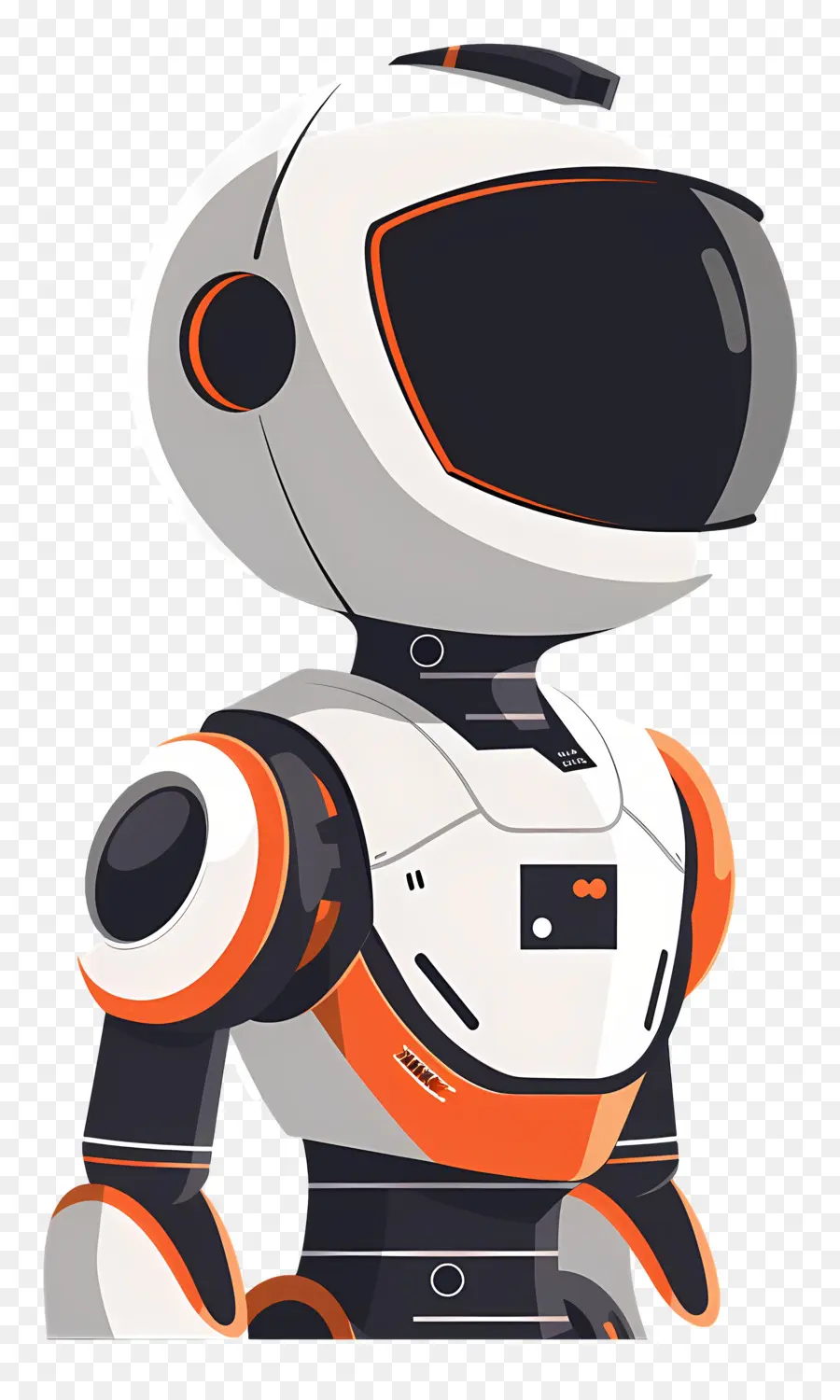Robot，Turuncu Ve Beyaz PNG