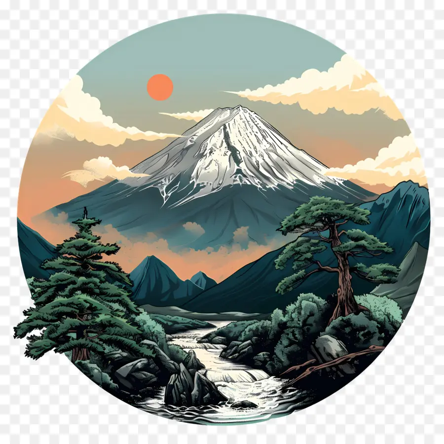 Fuji Dağı，Dağ PNG