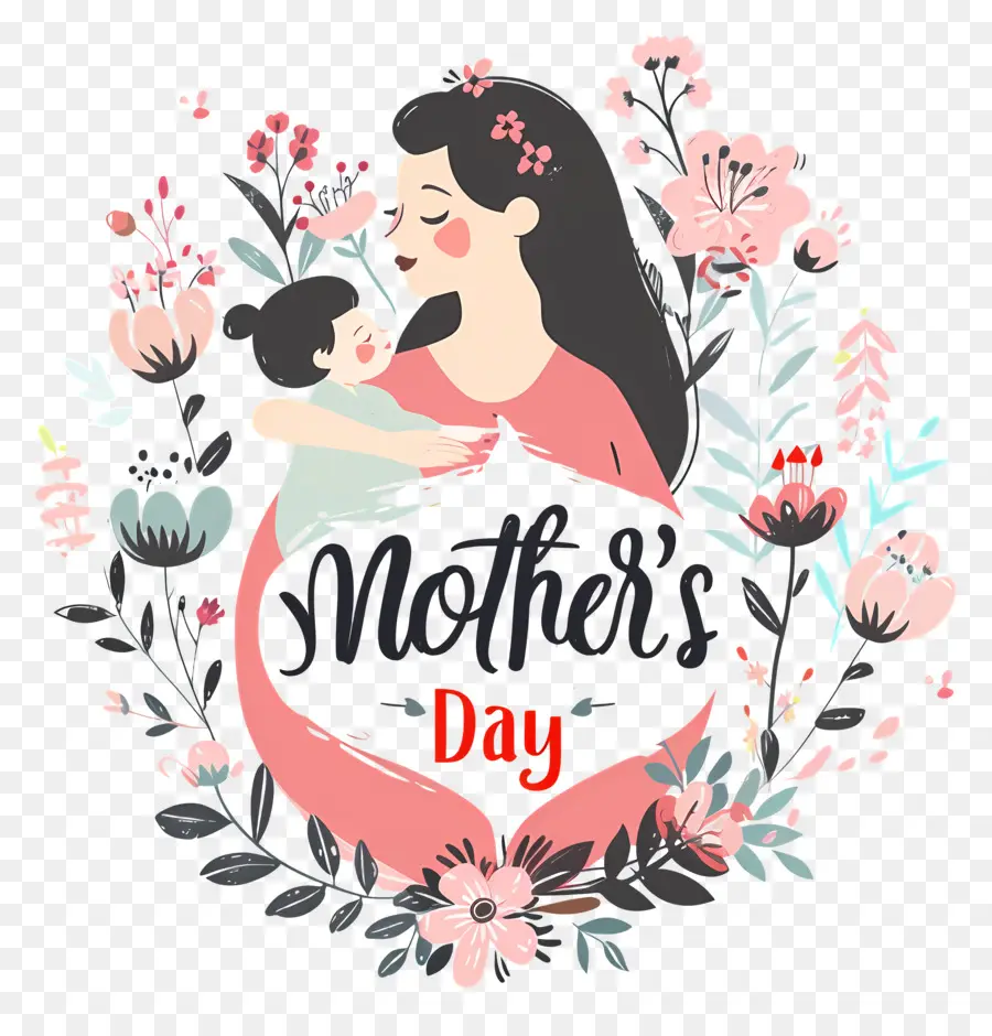 Anneler Günü，Anne Ve Bebek PNG