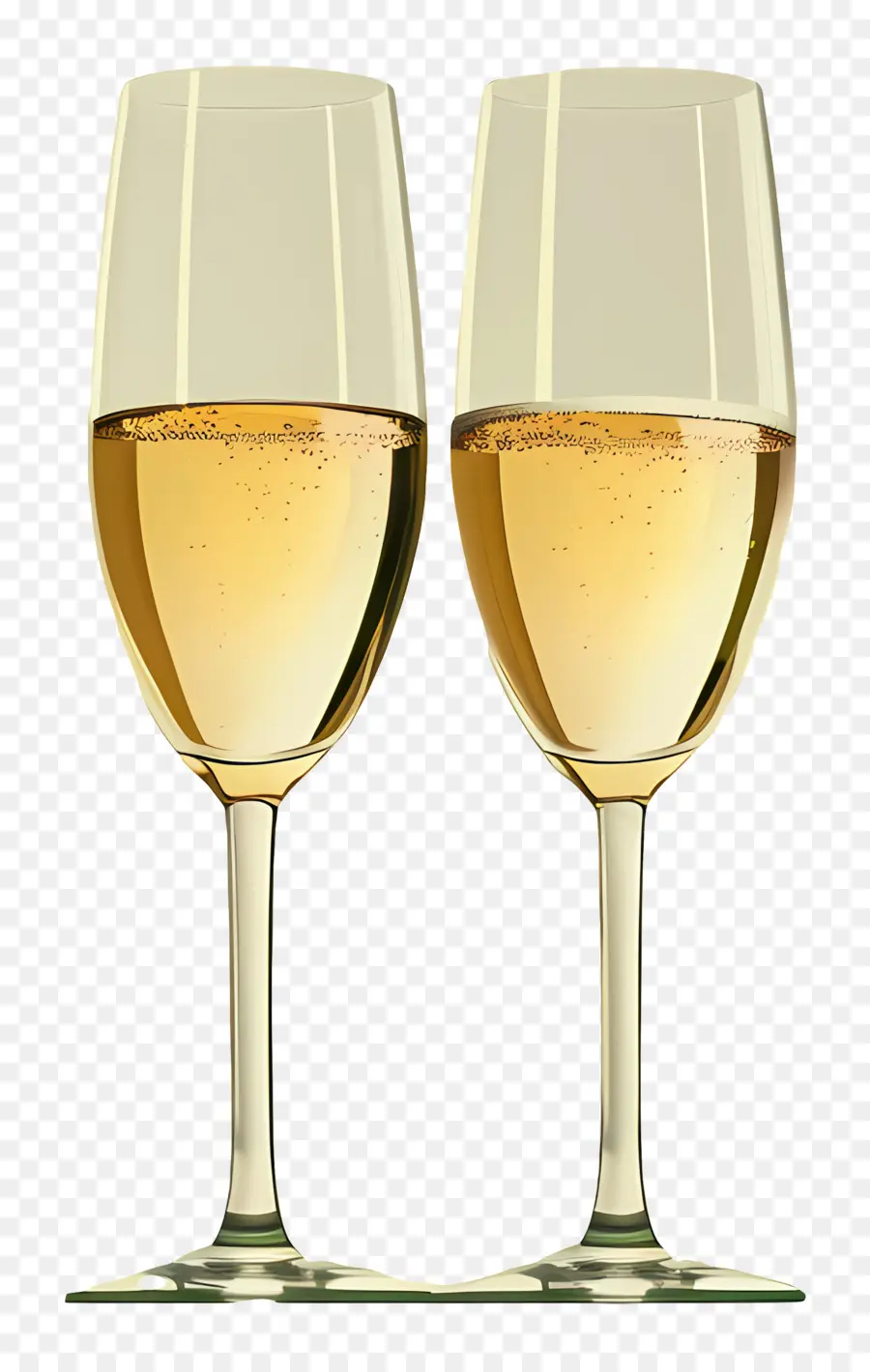 şampanya，Beyaz şarap PNG