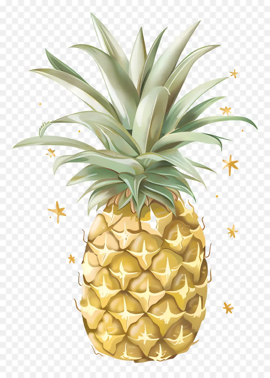 Ananas，Altın Ananas PNG