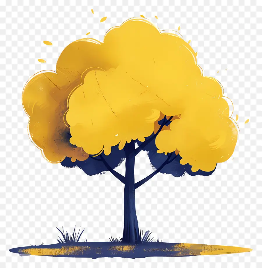 Ağaç，Sarı Yapraklar PNG