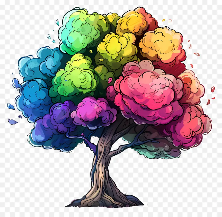 Ağaç，çok Renkli PNG
