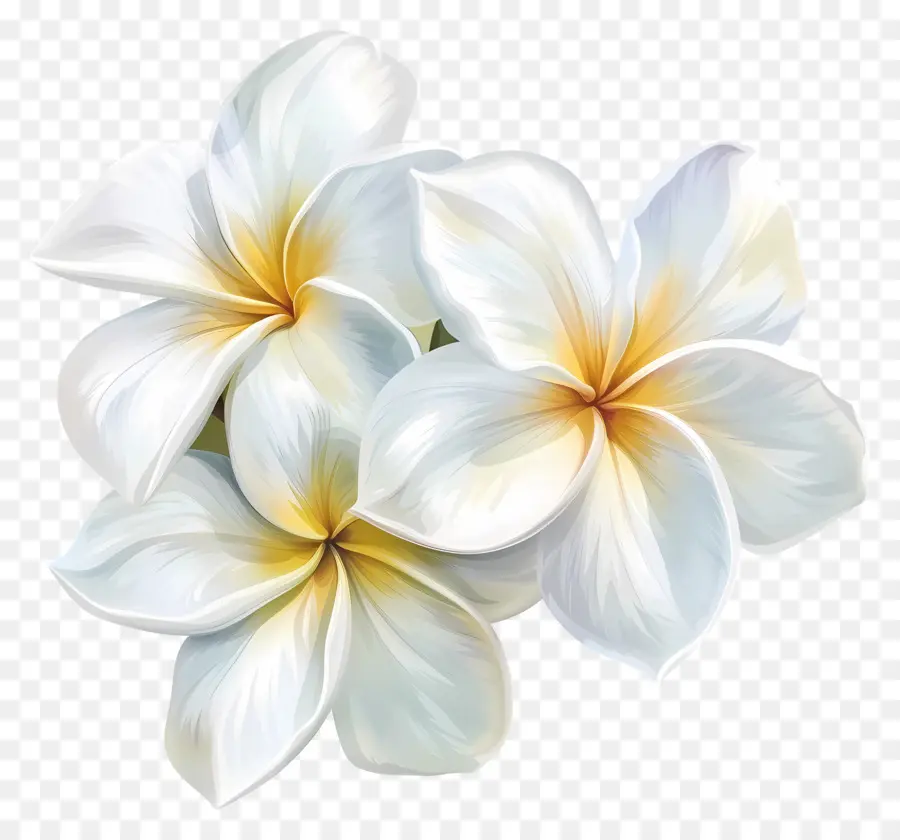 Beyaz Plumeria，Plumeria çiçekler PNG
