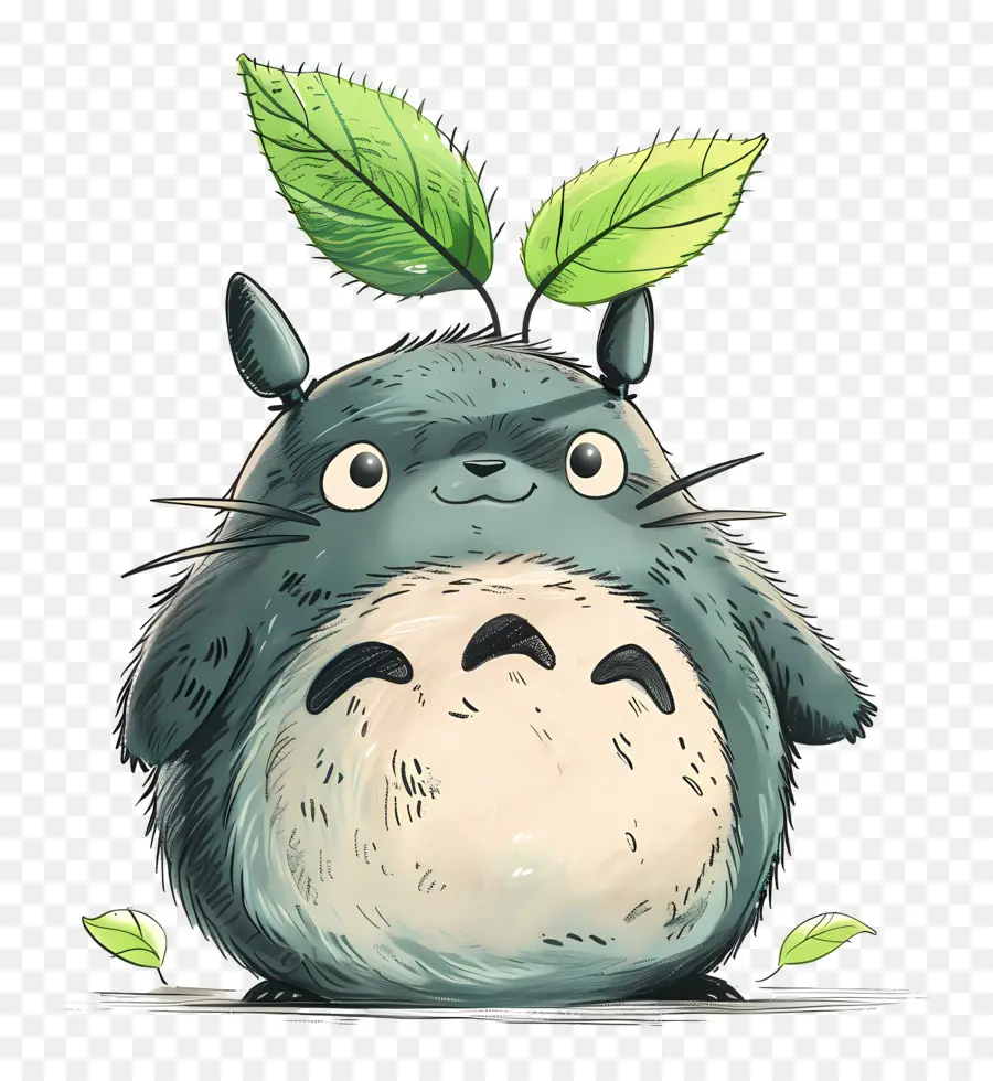 Totoro，Karikatür Yaratık PNG
