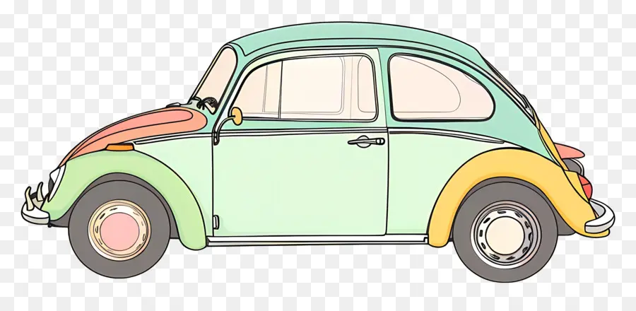 Karikatür Araba，Volkswagen Beetle PNG